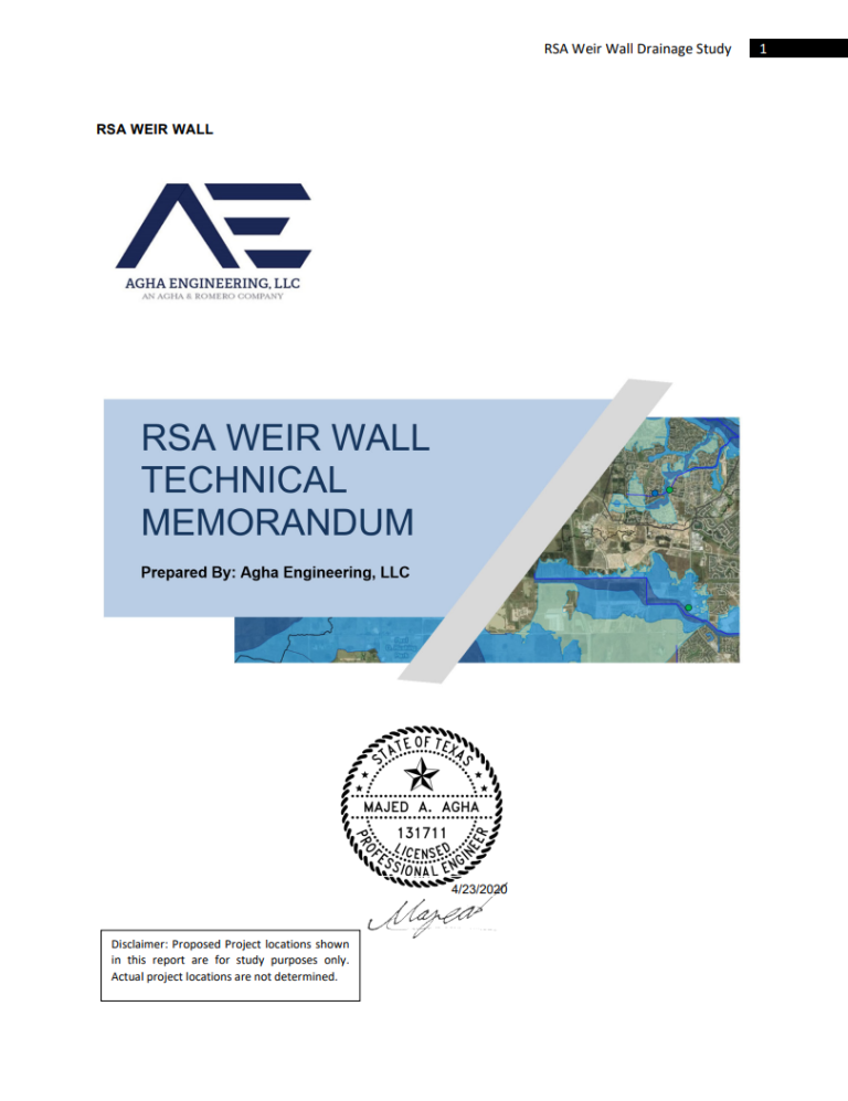 RSA Weir Wall Technical Memorandum