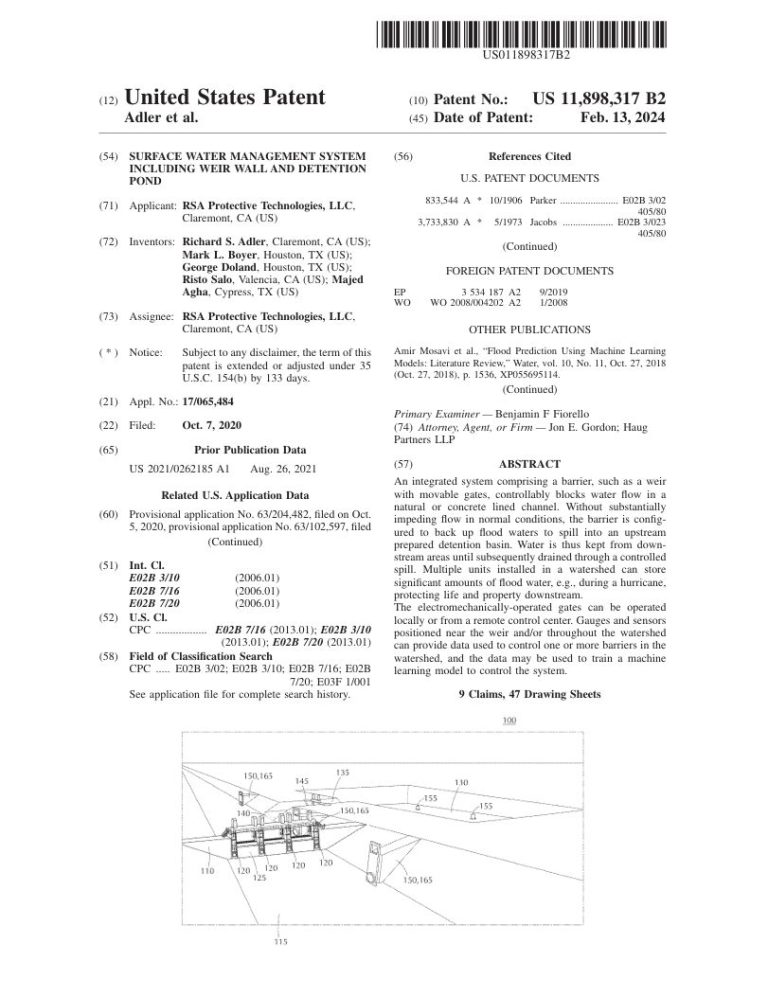 RSA Weir Wall Patent